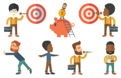 有效的企業(yè)管理培訓(xùn)計(jì)劃和領(lǐng)導(dǎo)力發(fā)展咨詢(xún)服務(wù)平面圖標(biāo)集抽象矢量插圖